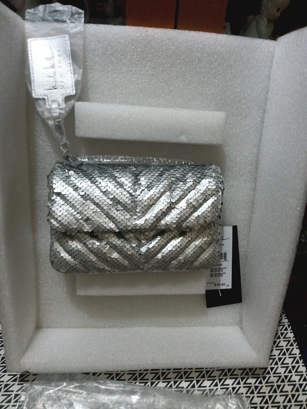Silver Sequin Crossbody - NWT